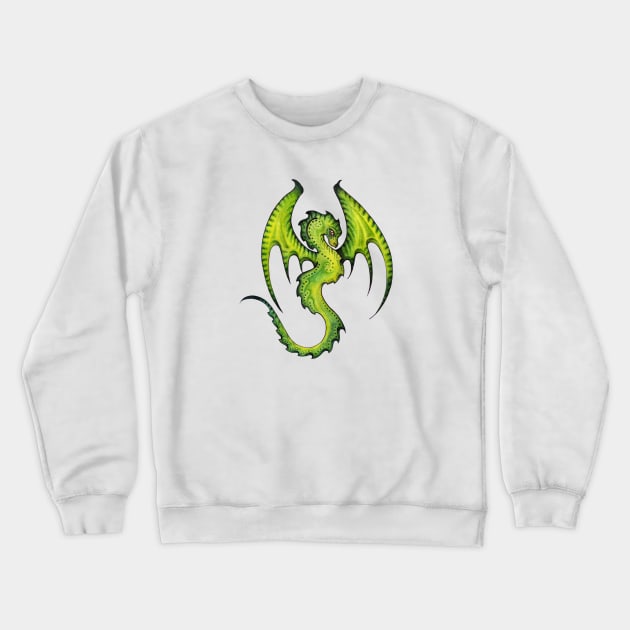 Majestic Amphiptere Dragon Winged Serpent Crewneck Sweatshirt by Sandra Staple